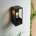 Endon 94995 Oxford PIR 1lt Wall Matt black & clear glass 10W LED E27 (Required) - westbasedirect.com