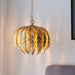 Endon 95035 Delphine 1lt Pendant Gold leaf 10W LED E27 (Required) - westbasedirect.com