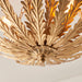 Endon 95039 Delphine 3lt Flush Gold leaf 3 x 6W LED E14 (Required) - westbasedirect.com