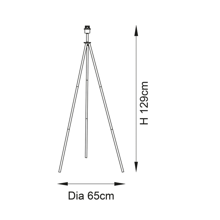 Endon 95153 Tripod 1lt Floor Matt black finish 10W LED E27 (Required) - westbasedirect.com