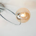 Endon 95290 Ellipse 3lt Semi flush Chrome plate with pink, champagne & grey tinted glass 3 x 3W LED G9 (Required) - westbasedirect.com