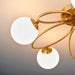 Endon 95291 Ellipse 5lt Semi flush Satin brass plate & matt opal glass 5 x 3W LED G9 (Required) - westbasedirect.com