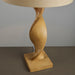 Endon 95455 Abia 1lt Table Oak effect resin & natural linen 10W LED E27 (Required) - westbasedirect.com