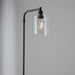 Endon 95456 Toledo 1lt Floor Matt black & clear glass 10W LED E27 (Required) - westbasedirect.com