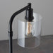 Endon 95456 Toledo 1lt Floor Matt black & clear glass 10W LED E27 (Required) - westbasedirect.com