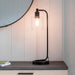 Endon 95457 Toledo 1lt Table Matt black & clear glass 10W LED E27 (Required) - westbasedirect.com