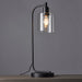 Endon 95457 Toledo 1lt Table Matt black & clear glass 10W LED E27 (Required) - westbasedirect.com