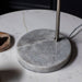 Endon 95460 Carlo 1lt Table Brushed chrome plate & grey marble 10W LED E27 (Required) - westbasedirect.com