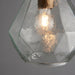 Endon 95462 Ebbe 1lt Pendant Antique gold paint & clear glass 10W LED E27 (Required) - westbasedirect.com