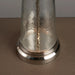 Endon 95463 Winslet 1lt Table Clear hammered glass & bright nickel plate with grey velvet 10W LED E27 (Required) - westbasedirect.com