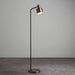 Endon 95465 Mayfield 1lt Floor Matt antique brass plate & matt black 10W LED E27 (Required) - westbasedirect.com