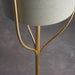 Endon 95466 Fraser 1lt Floor Satin brass plate & natural linen mix fabric 10W LED E27 (Required) - westbasedirect.com