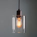 Endon 95472 Toledo 1lt Pendant Matt black & clear glass 10W LED E27 (Required) - westbasedirect.com