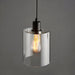 Endon 95472 Toledo 1lt Pendant Matt black & clear glass 10W LED E27 (Required) - westbasedirect.com