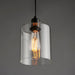 Endon 95472 Toledo 1lt Pendant Matt black & clear glass 10W LED E27 (Required) - westbasedirect.com