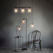 Endon 95472 Toledo 1lt Pendant Matt black & clear glass 10W LED E27 (Required) - westbasedirect.com