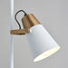 Endon 95474 Gerik 2lt Floor White & aged brass paint 2 x 10W LED E27 (Required) - westbasedirect.com