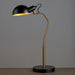 Endon 95478 Largo 1lt Table Satin black & aged brass paint 7W LED E14 (Required) - westbasedirect.com