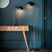 Endon 95478 Largo 1lt Table Satin black & aged brass paint 7W LED E14 (Required) - westbasedirect.com