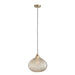 Endon 95480 Livia 1lt Pendant Champagne glass & antique brass plate 10W LED E27 (Required) - westbasedirect.com