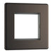 BG FBNEMS2 Flatplate Screwless Twin Euro Module Faceplate - Black Nickel - westbasedirect.com