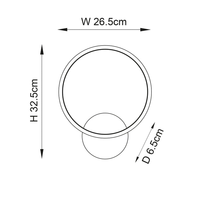 Endon 95523 Kieron 1lt Wall Textured black & white silicone 12W LED tape module (SMD 2835) Warm White - westbasedirect.com