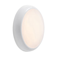 Saxby 95540 HeroPRO CCT Tri-Wattage 9W/14W/18W IP65 LED Round Bulkhead c/w Emergency 3000K/4000K/6000K - Gloss White