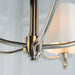 Endon 95826 Ortona 5lt Pendant Bright nickel plate & vintage white fabric 5 x 6W LED E14 (Required) - westbasedirect.com