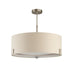 Endon 95834 Hayfield 3lt Pendant Satin nickel plate & grey fabric 3 x 10W LED E27 (Required) - westbasedirect.com