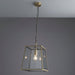 Endon 95835 Hurst 1lt Pendant Matt antique brass plate & clear glass 10W LED E27 (Required) - westbasedirect.com