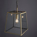 Endon 95835 Hurst 1lt Pendant Matt antique brass plate & clear glass 10W LED E27 (Required) - westbasedirect.com