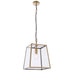 Endon 95835 Hurst 1lt Pendant Matt antique brass plate & clear glass 10W LED E27 (Required) - westbasedirect.com