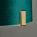 Endon 95837 Hayfield 1lt Table Matt antique brass plate & green velvet 10W LED E27 (Required) - westbasedirect.com