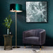 Endon 95838 Hayfield 1lt Floor Matt antique brass plate & green velvet 10W LED E27 (Required) - westbasedirect.com