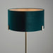 Endon 95838 Hayfield 1lt Floor Matt antique brass plate & green velvet 10W LED E27 (Required) - westbasedirect.com