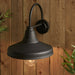 Endon 95899 Farmhouse 1lt Wall Textured black & clear glass 10W LED E27 (Required) - westbasedirect.com