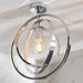 Endon 96000 Merola 1lt Semi flush Chrome plate & clear faceted acrylic 10W LED E27 (Required) - westbasedirect.com