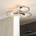 Endon 96001 Merola 3lt Semi flush Chrome plate & clear faceted acrylic 3 x 10W LED E27 (Required) - westbasedirect.com