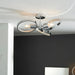 Endon 96001 Merola 3lt Semi flush Chrome plate & clear faceted acrylic 3 x 10W LED E27 (Required) - westbasedirect.com