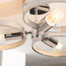 Endon 96001 Merola 3lt Semi flush Chrome plate & clear faceted acrylic 3 x 10W LED E27 (Required) - westbasedirect.com