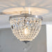 Endon 96005 Iona 1lt Flush Chrome plate & clear crystal glass 10W LED E27 (Required) - westbasedirect.com