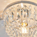 Endon 96005 Iona 1lt Flush Chrome plate & clear crystal glass 10W LED E27 (Required) - westbasedirect.com