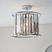 Endon 96022 Hamilton 3lt Semi flush Chrome plate & clear crystal glass 3 x 3W LED G9 (Required) - westbasedirect.com