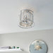 Endon 96022 Hamilton 3lt Semi flush Chrome plate & clear crystal glass 3 x 3W LED G9 (Required) - westbasedirect.com