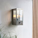 Endon 96088 Oxford PIR 1lt Wall Brushed stainless steel & clear glass 10W LED E27 (Required) - westbasedirect.com