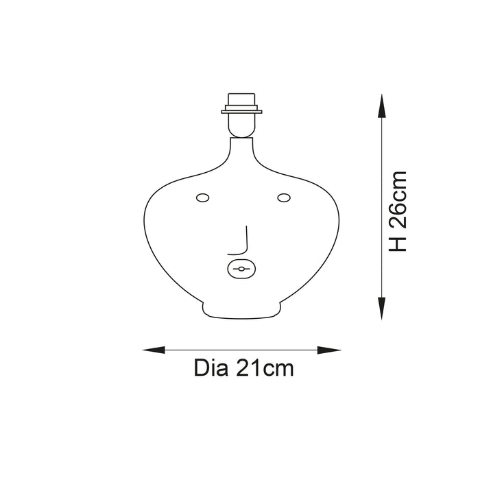 Endon 96105 Mrs 1lt Table Matt white ceramic & brushed chrome plate 10W LED E27 (Required) - westbasedirect.com