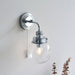 Endon 96129 Cheswick 1lt Wall Chrome plate & clear glass 7W LED E14 (Required) - westbasedirect.com