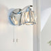 Endon 96135 Ria 1lt Wall Chrome plate & clear crystal glass 3W LED G9 (Required) - westbasedirect.com