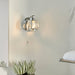 Endon 96135 Ria 1lt Wall Chrome plate & clear crystal glass 3W LED G9 (Required) - westbasedirect.com