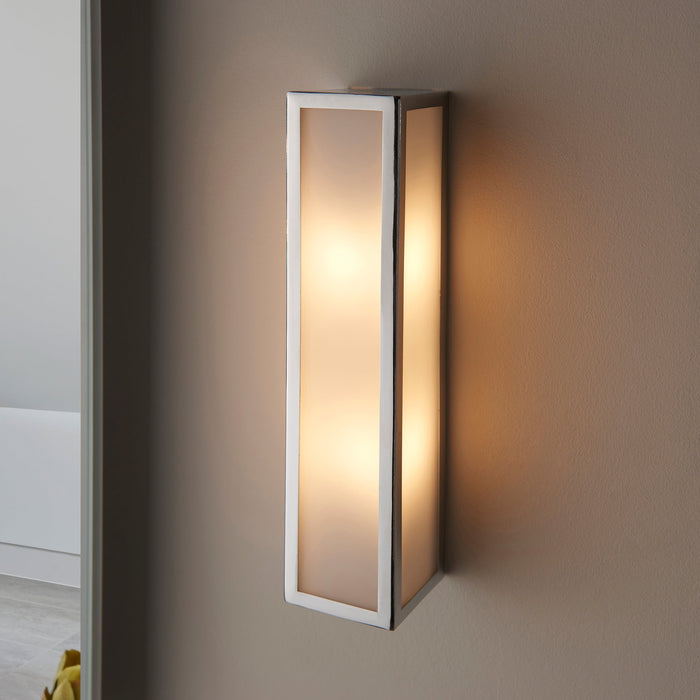 Endon 96137 Newham 2lt Wall Chrome plate & frosted glass 2 x 3W LED G9 (Required) - westbasedirect.com